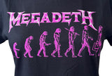 Bay Island Women's Megadeth Evolution Graphic Black Short Sleeve Shirt Size L