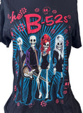 Alternative Women's The B-52s Skull Day Of The Dead Short Sleeve Shirt Size S