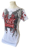 Tultex Women's Ozzy Osbourne Graphic White Short Sleeve Shirt Size Large