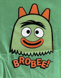 Rabbit Skins Yo Gabba Gabba Brobee Graphic Green Short Sleeve Shirt Size 5/6
