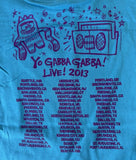 Rabbit Skins Yo Gabba Gabba Live 2013 Get The Sillies Out Blue Shirt Size 7