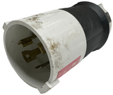 Hubbell HBL2731S Safety-Shroud Twist-Lock Plug 30A 3-Pole 480V Black White