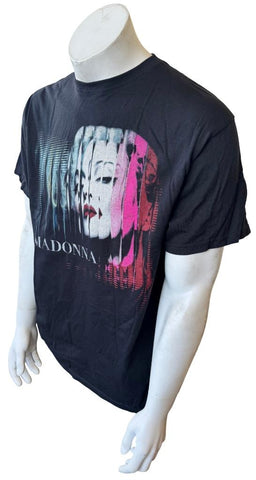 Anvil Men's Madonna The MDNA Tour Black Short Sleeve Shirt Size Large