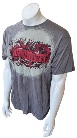 Gildan Men's Daughtry American Tour 2008 Gray Short Sleeve Shirt Size Large