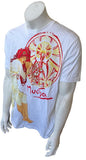 Royal Apparel Men's Alphonse Mucha Art Graphic White Short Sleeve Shirt Size L