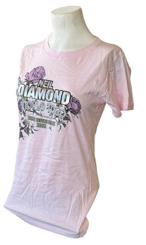 Tultex Women's Neil Diamond Home Before Dark 2008 Tour Pink Shirt Size Large