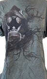 WWE Top Rope Women's Randy Orton RKO Gas Mask Graphic Short Sleeve Shirt Size S