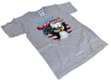 Universal Studios Boys Chillin' In The USA Penguin Graphic Gray Shirt Size Small