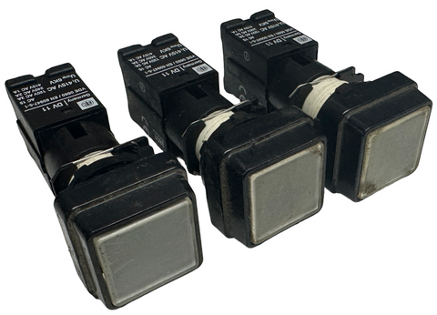 Lot of (3) Telemecanique DV11 Pushbutton Switch Black 120-415V AC