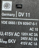 Lot of (3) Telemecanique DV11 Pushbutton Switch Black 120-415V AC