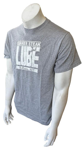 Jerzees Men's Quaker Steak And Lube Buffalo, NY Graphic Gray Shirt Size Medium
