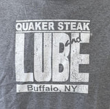 Jerzees Men's Quaker Steak And Lube Buffalo, NY Graphic Gray Shirt Size Medium
