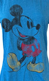 Disney Women's Classic Mickey Mouse Graphic Blue Short Sleeve Shirt Size Medium