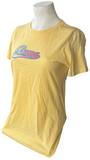 Next Level Women's Puma Graphic Yellow Short Sleeve Shirt Size Medium