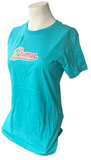 Next Level Women's Puma Graphic Teal Short Sleeve Shirt Size Medium