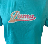 Next Level Women's Puma Graphic Teal Short Sleeve Shirt Size Medium