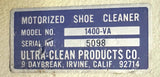 Ultra Clean Products 1400-VA Cleanroom Motorized Shoe Cleaner