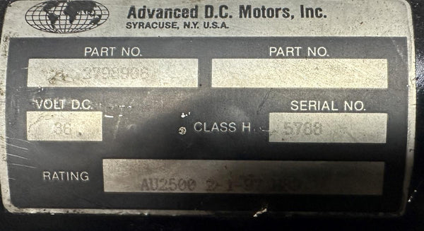 Advanced 2798906 Electric DC Motor 36 VDC For Clark & Nissan Forklifts