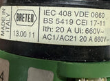 Breter 13.00.11 Rotary Cam Switch 20A 660V AC1/AC21 IEC VDE BS CEI 13.02.11-2T