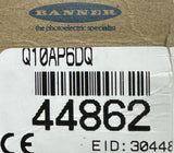 Banner Q10AP6DQ Diffuse Photoelectric Sensor 0.5m Range 10-30VDC 44862