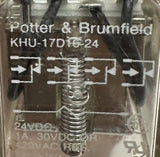 Lot of (4) Potter & Brumfield KHU-17D16-24 General Purpose Relay 24VDC w/ Base