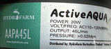 Hydrofarm AAPA45L Active Aqua Commercial Air Pump 6 Outlets 20W 45L/min