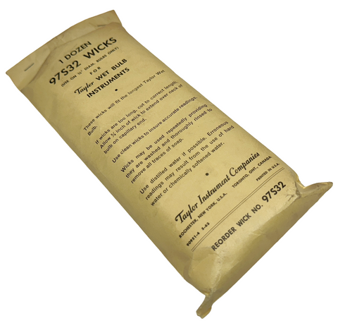 Taylor 97S32 Wet Bulb Wicks 12 Pack For 3/4" Diameter Bulbs