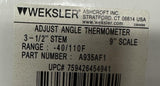 Weksler A935AF1 Adjustable Angle Glass Thermometer 3.5" Stem -40° to110°F