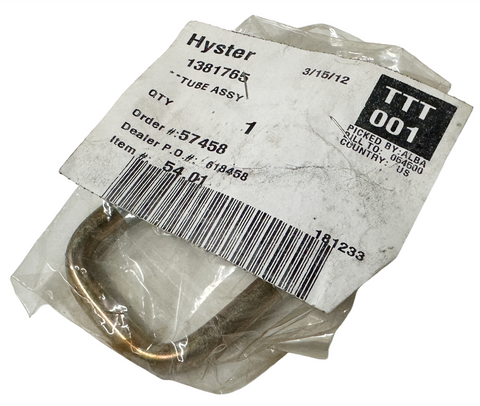 Hyster 1381765 Hydraulic Line Tube Assembly For Forklifts