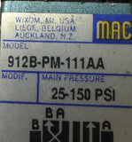 MAC 912B-PM-111AA Solenoid Valve 110/120VAC 50/60HZ 6.8W 25-150PSI