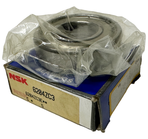 NSK 6204ZC3 Deep Groove Ball Bearing Single Row 20 x 47 x 14 mm