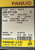 Fanuc A06B-6077-H106 Power Supply Module PSM-5.5 26A 200 VAC 283-325 VDC 6.8 kW