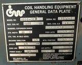 Cooper Weymouth 1200-18M Motorized Industrial Coil Reel / Uncoiler 18" x 1200 LB