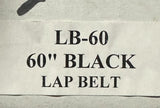 Universal LB-60 Lap Seat Belt Black 60" Length