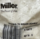 Pack of (2) Miller 175972 Torsion Double Spring For RFC-23A Remote Foot Control