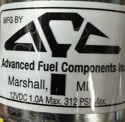 Advanced Fuel Components 121 Solenoid Valve 12VDC 1.0A Max 312 PSI Max