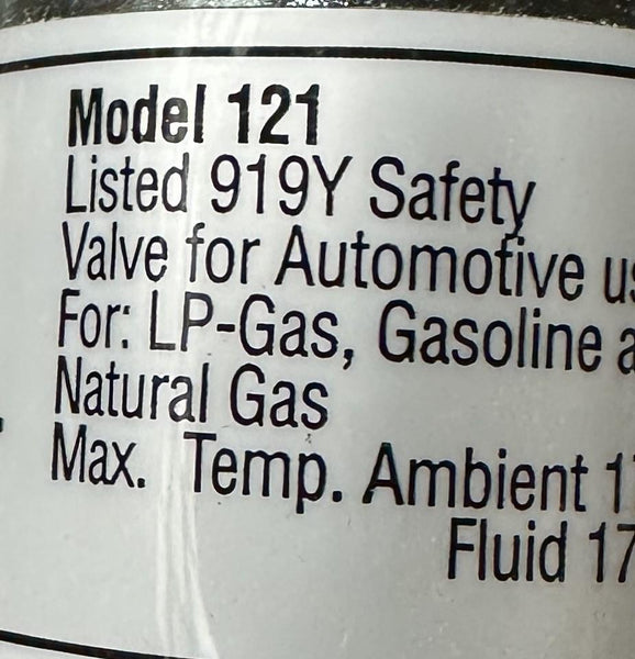Advanced Fuel Components 121 Solenoid Valve 12VDC 1.0A Max 312 PSI Max