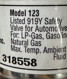 Advanced Fuel Components 123 Solenoid Valve 12VDC 1.0A Max 312 PSI Max 123B