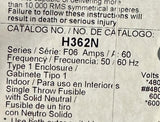 Square D H362N Heavy Duty Safety Switch Fusible 60A 600V 50/60Hz 3 Phase 4 Wire