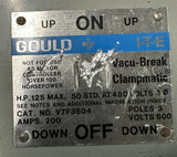 ITE Gould V7F3604 Vacu-Break Panelboard Safety Switch Fusible 200A 600V 3 Pole
