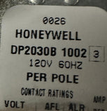 Honeywell DP2030B1002 Definite Purpose Contactor 120V 60HZ 30A DP2030B 1002