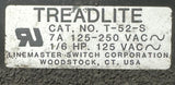 Linemaster Treadlite T-52-S Floor Pedal Foot Switch 7A 125-250 VAC 1/6 HP