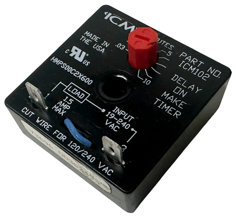 ICM Controls ICM102 Delay-On-Make Timer .03-10 Min 19-240 VAC HMPS00C2X600