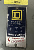 Square D HU261AWK Non-Fused Safety Switch Series D1 30A 600V 2-Pole