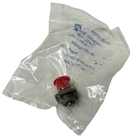 Amphenol MS3102E10SL-3S Circular Connector Receptacle 3 Position Panel Mount