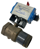 Milwaukee Controls MC2 Pneumatic Actuator 150 PSI 14mm Shaft w/ Ball Valve
