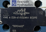 Rexroth Hydraulics 4WE 6 D28-61/EG24K4 SO293 Directional Control Valve 00924653