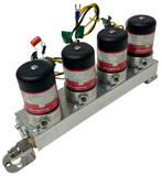 Humphrey TMC-4 4-Station Valve Manifold w/ (4) T125E1 3 10 36 Solenoid Valves