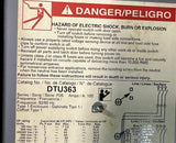 Square D DTU363 Double Throw Safety Switch 100A 600V 3 Pole