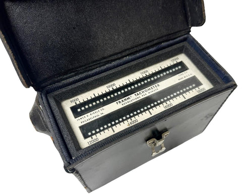 James G Biddle Co Frahm Type T-7 Tachometer 9000-18000 RPM With Case Vintage